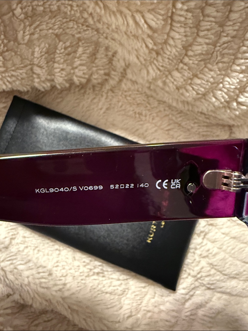 Kurt Geiger NIP Purple Cat-Eye Sunglasses - Picture 8 of 8